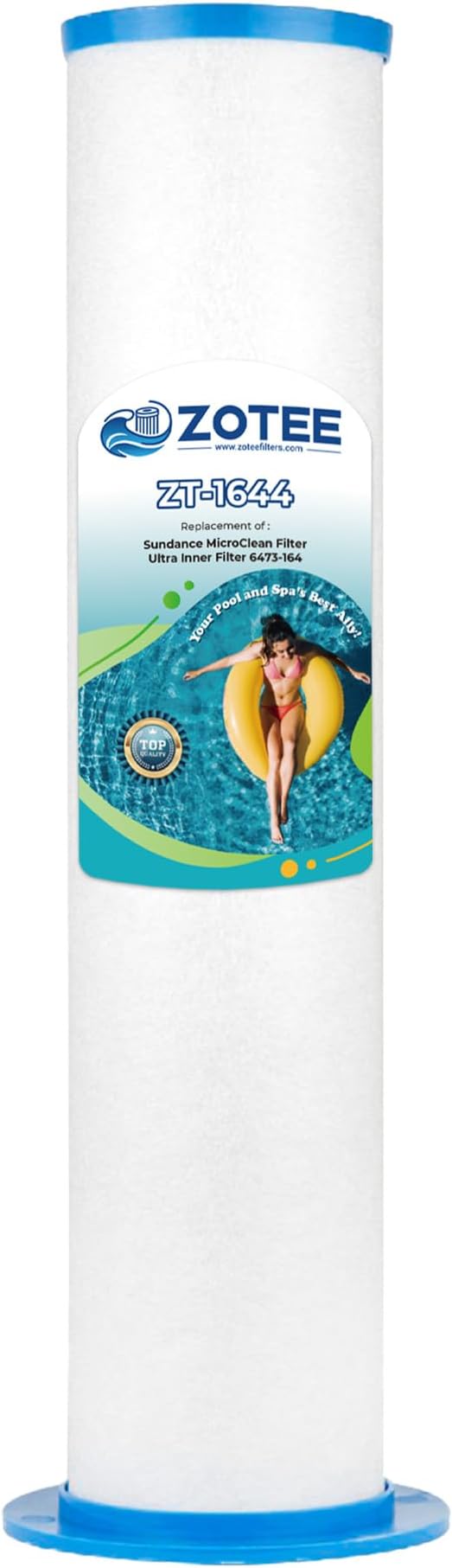 ZOTEE Spa Filter Replacement for Sundance Microclean Ultra Inner Filter 6473-164,Darlly 80803, Fit Outer Filter 6473-165, Series 880, Hot Springs Spa Filters, 80 Sq.Ft, 1 Pack