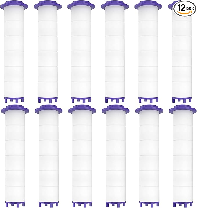 12 Pieces Hydro Jet Shower Head Filter, High Pressure Handheld Vortex Turbo Fan Shower Heads Filter