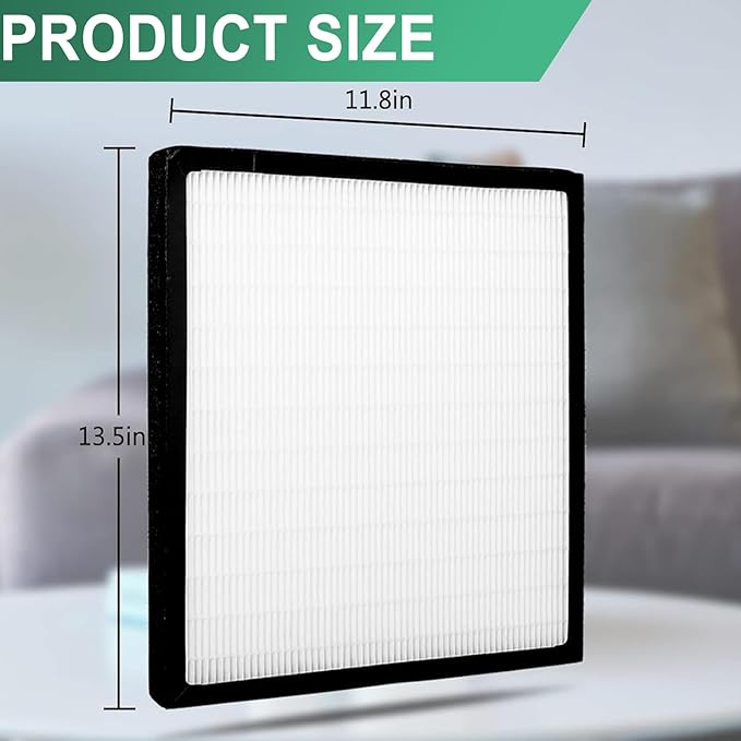 Gekufa Replacement Filter D Compatible with Idylis IAF-H-100D, IAP-10-280, 1AP10280, AC-2118, AC-2123 for Idylis Air Purifiers Include 2 Filters & 2 Carbon Filters