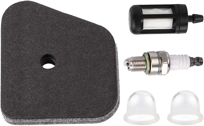 Hipa FS90R FS90 Air Filter Tune Up Kit for Stihl 4180 120 1800 FS110R FS130R HT101 FS110 FS130 FS100 FS90R FS110RX FS110X String Trimmer Weedeater Parts Spark Plug Fuel Filter Primer Bulb