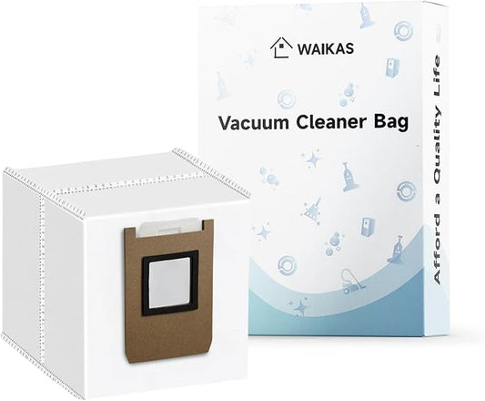 WAIKAS 6 Pack Dust Bags for Eufy E28 Omni, E25 Omni, C28, and E20 Robot Vacuum Cleaners, Large Capacity Vacuum bags for Eufy E20 E25 E28 C28 Robovac - Disposable Replacement parts/Accessories