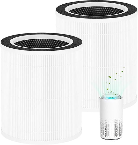 VK-6067B H13 True HEPA Replacement Filter, Compatible with HOKEKI VK-6067B and Vremi Air Purifier, 3-in-1 H13 Grade True HEPA and Activated Carbon Filter, 2Pack