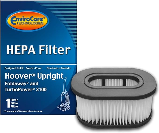 EnviroCare Replacement HEPA Vacuum Cleaner Filter Designed to fit Hoover Foldaway and Turbopower Uprights