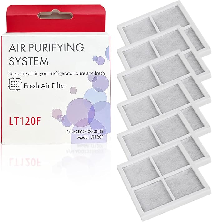 LT120F Air Filter by Seentech - Compatible with Kenmore & LG Refrigerators– Replaces: ADQ73214408 ADQ73214402 ADQ73214404 ADQ73214405 ADQ73214406 AP6990312 PS3654115 (Pack of 6)