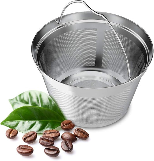 Reusable 4-5cup basket Replacement coffee filters- stainless steel Permanent coffee filter fits for Mr.coffee maker and brewer