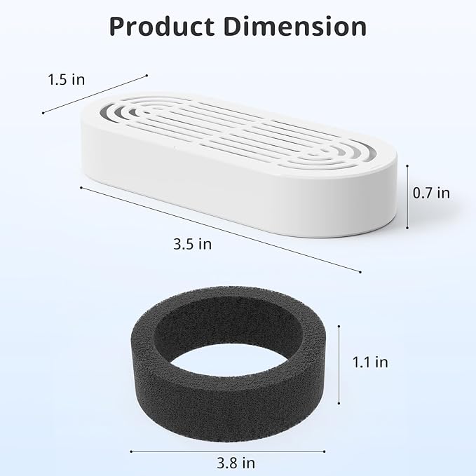 Cat Water Fountain Filter Pet Drinking Fountain Filter for 3.2L/108oz Cat Drinking Fountain and 4L/134oz Stainless Steel Pet Water Fountain (9 Filters & 9 Pre-Filter Sponges)