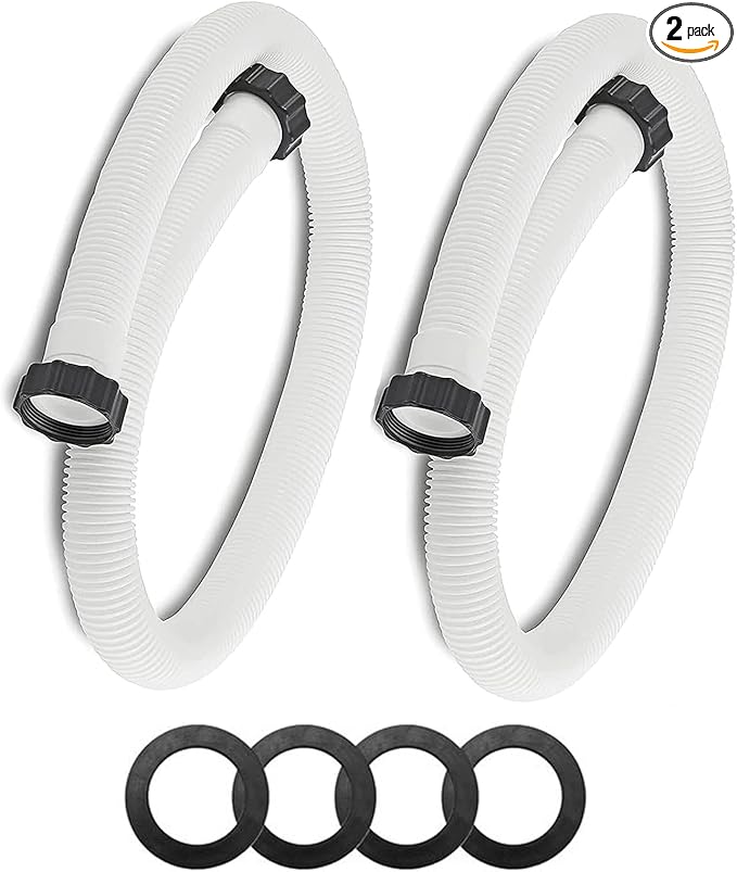 1.5" Pool Pump Hose for Intex Sand Filter Pump & Saltwater System, 59" Long Pool Sand Filter Hose 29060E Replacement for Coleman Above Ground Pool Filter - 2 PCS
