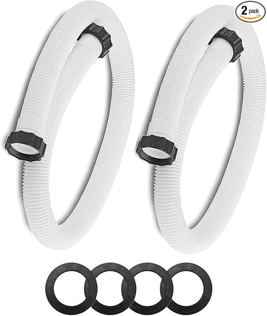 1.5" Pool Pump Hose for Intex Sand Filter Pump & Saltwater System, 59" Long Pool Sand Filter Hose 29060E Replacement for Coleman Above Ground Pool Filter - 2 PCS