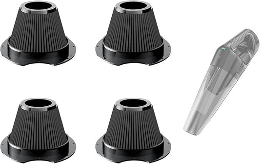 Pemacom Handheld Vacuum Filter 4-Pack - HEPA Replacement Filters, Washable & Reusable for Pemacom DW189 Handheld Vacuum Cleaner