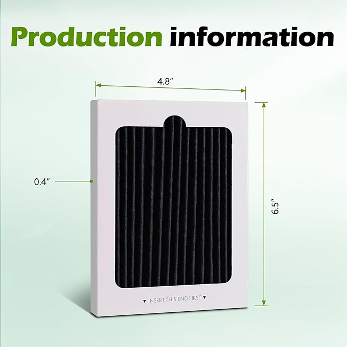 3 Pack Refrigerator Air Filter Replacement for Frigidaire and Electrolux EAFCBF Fridge Replace 242061001, 242047801, 242047804, Effective Filtration with Activated Carbon Filter