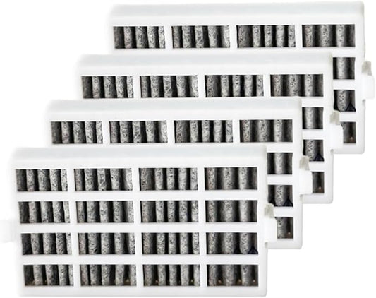 4 Pcs Refrigerator Air Filter Fit for Whirlpool WRF767SDHV02, WRF767SDHZ00, WRF757SDHZ02, WRF989SDAE02, WRF989SDAH01, WRF964CIHV00, WRF767SDHZ01, WRF767SDHZ02, WRF757SDHZ00, WRF757SDEM01, WRF767SDEM01