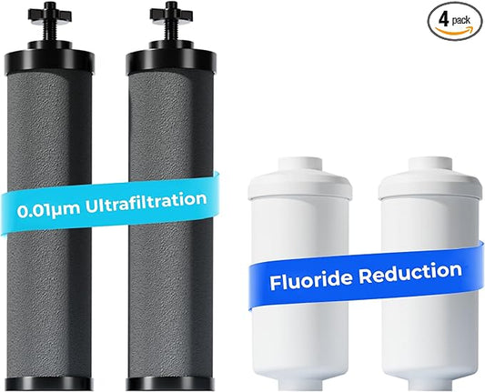 [Ultrafiltration] Waterdrop Gravity Water Filter, Replacement for Berkey®, Purewell®, BB9-2® Black Filters & PF-2® Fluoride Filters, Waterdrop Gravity Water Filter System, NSF/ANSI 372 Standard