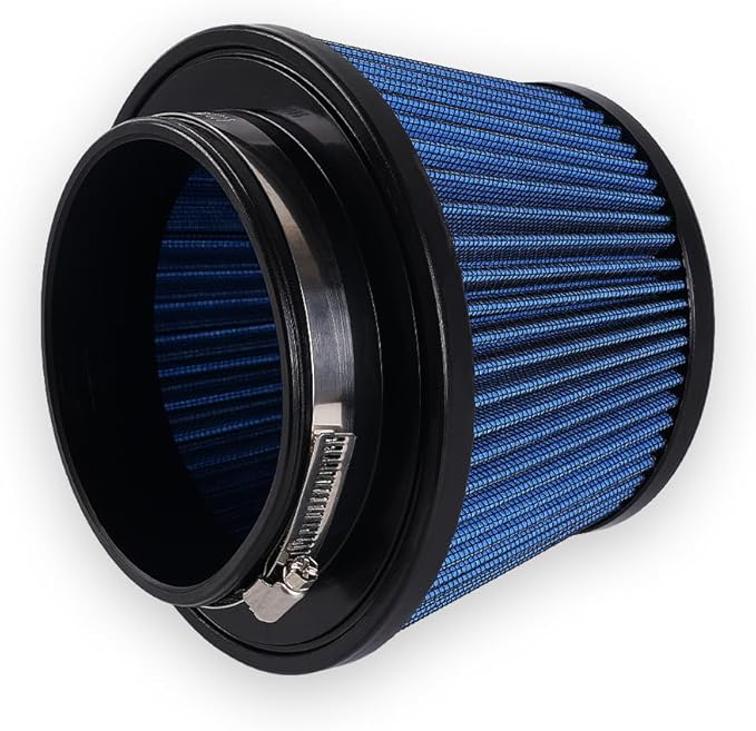 4.5"/115mm Cold Air Intake Filter, High Performance, Washable Filter, Clamp-On Replacement Air Filter Mushroom Head Blue