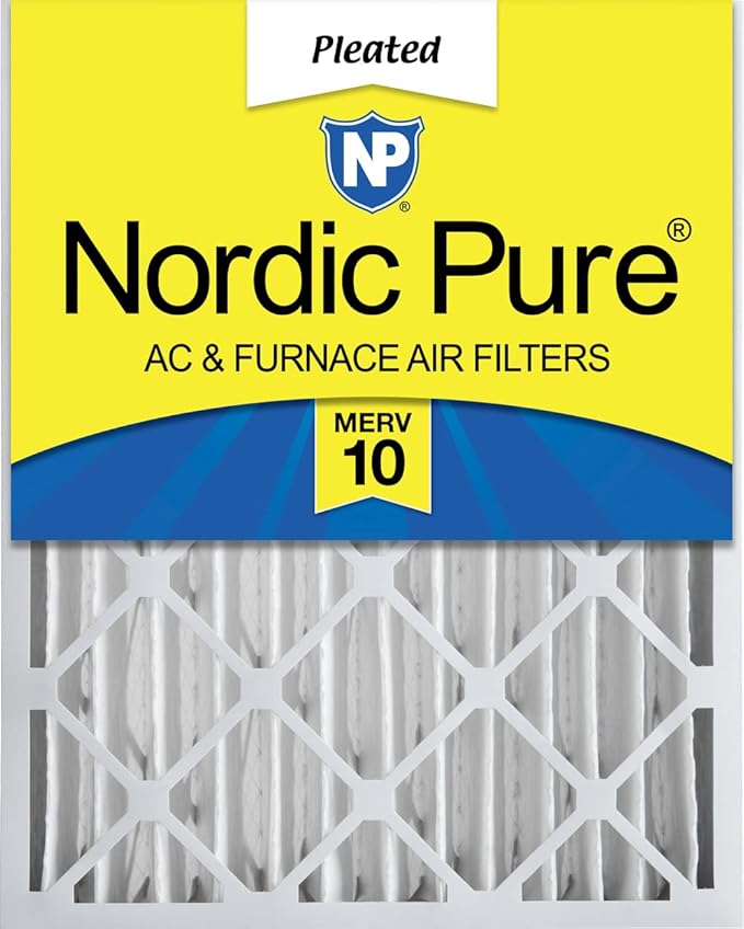 Nordic Pure 16x24x4 (Actual Size: 15 3/8 x 23 3/8 x 3 5/8) Pleated MERV 10 Air Filter 1 Pack