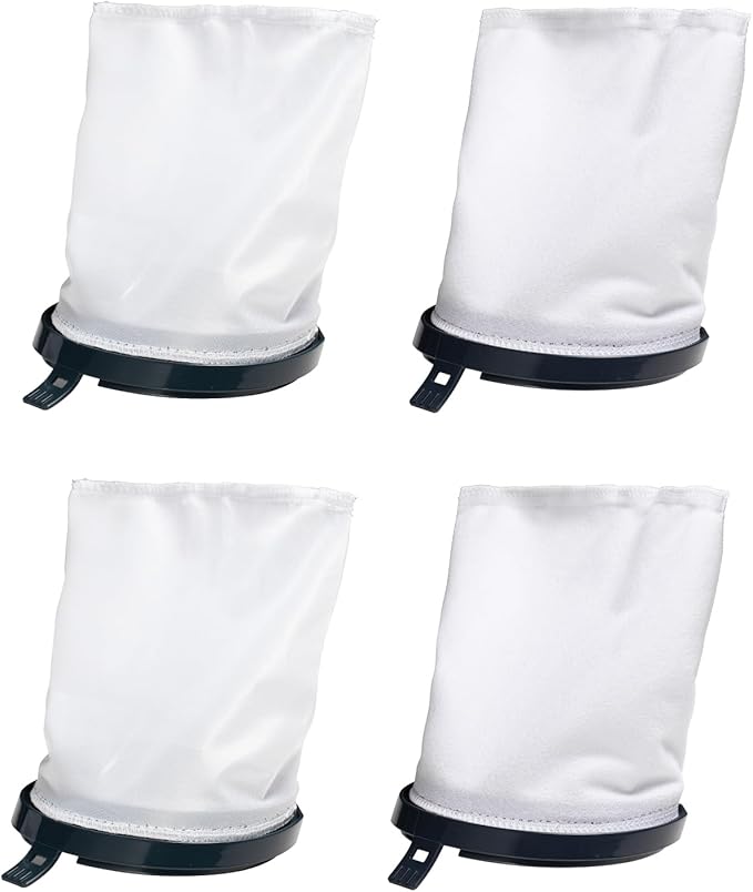 4 Packs Filter Bags,Sand & Silt Replacement Filter Bags Compatible with JESIMAIK Handheld Pool Vacuum