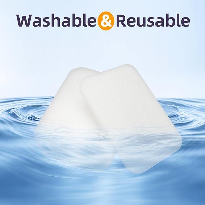 3 Pack ZU102 Foam Filter for Shark Pet ZU100, Pet Pro ZU60, ZU62, Pet Plus NV251, NV255, Swivel Pro NV150, NV151 Upright Vacuum Replacement Parts, Part 1238FT60 1239FT60
