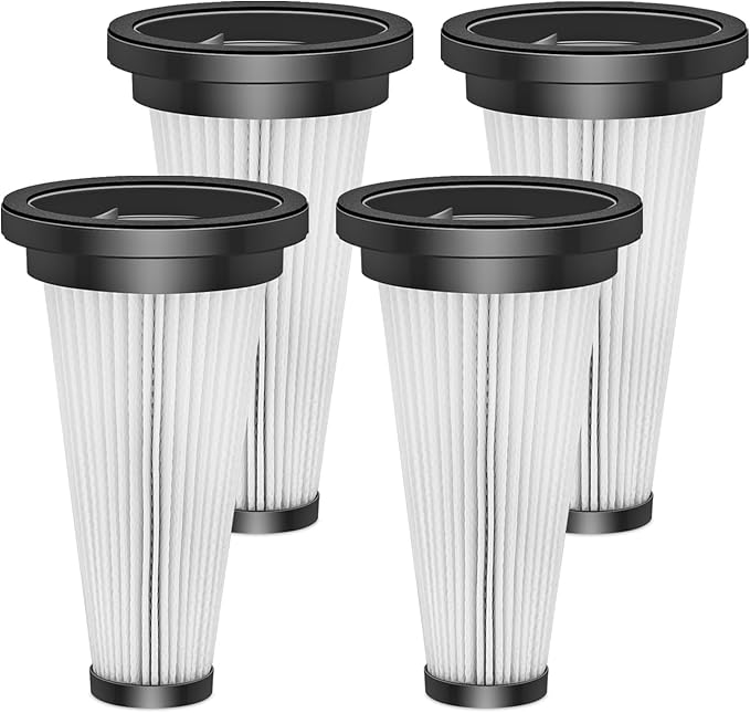 Replacement Filter compatible with VICEASE A27/Vacusion VBS-01/SUXIANGVAC A27/VOKENE A27,OIRFND A27/TITIPOY A27/NADALY N16/CHEBIO C8/Natrogix A40/Trucozie T350 Cordless Vacuum Cleaner,Filter-4Pack.