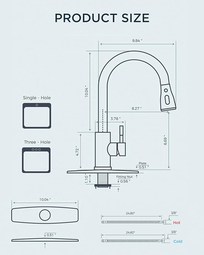 FORIOUS Kitchen Faucet with Pull Down Sprayer, Chrome, Bar High Arc Single Handle Traditional 3 Modes Stainless Steel Faucet for Kitchen Sink Farmhouse RV Laundry Camper