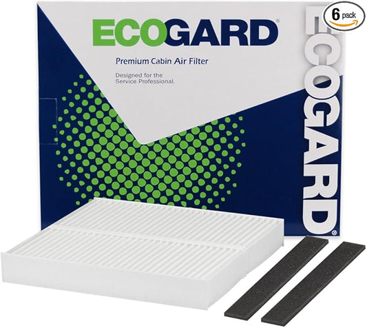 ECOGARD XC35530 Cabin Air Filter Fits 2016-2024 Nissan NP300, 2011-2025 Mitsubishi Outlander Sport, 2018-2025 Eclipse Cross, 2011-2025 RVR, 2021-2024 Nissan Frontier (Pack of 6)