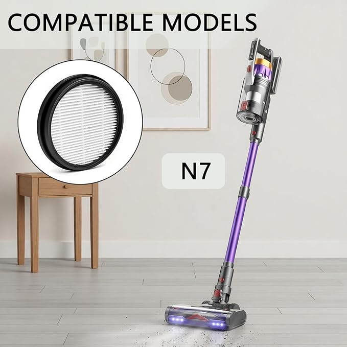 Vacuum Cleaner Replacement Filter Compatible with NADALY N7 Cordless Vacuum Cleaner Filter-4Pack