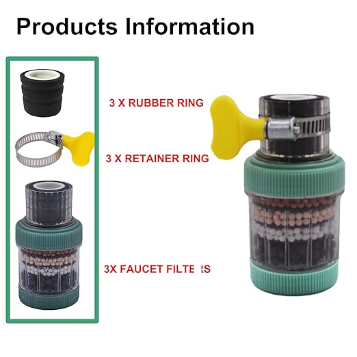 3 Pack Faucet Mount Filters,Purifier Kitchen Tap Filtration for Kitchen,Faucet Water Filter for Home Bathroom with Activated Carbon Removes Chlorine Fluoride Heavy Metals Hard Water (Random Color)
