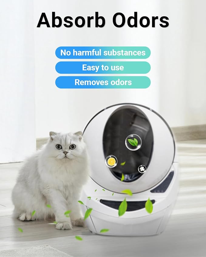 6 Pcs Cat Litter Box Deodorizer Refills Compatible with Whisker OdorTrap Pod Litter Robot 4 Accessories Filter, Eliminates Odors, Litter Box Odor Eliminator (Lemon Scent)