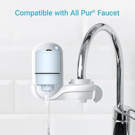 [Alkaline] AQUA CREST CF08D Faucet Filter, Compatible with All PUR® Plus Water Filter, PUR® Plus RF9999® Faucet Water Filter, 6-Month, 1800-Gallon, 6 Pack