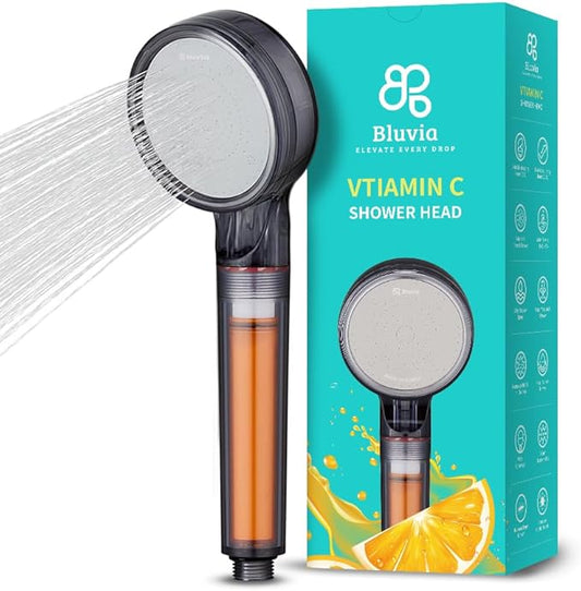 Bluvia Vitamin C Filtered Shower Head with Handheld High Pressure Handheld Shower Head with Filter