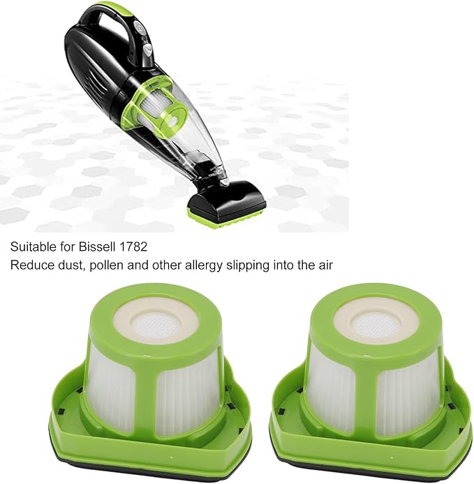 Milltrip 2Pcs Handheld Vacuum Filter Replacement, Vacuum Filter Replacement for Bissell 1782 Pet Hair Eraser Hand Vacuum Cleaner Part