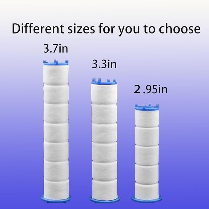 10/20 Pcs ShowerHead Filters, Filtered Showerhead, PP Cotton Filter Cartridge, Ion Shower Drops Head Filter, Suitable for Various Specifications of Shower Heads (10 Pcs, 2.95 inches)