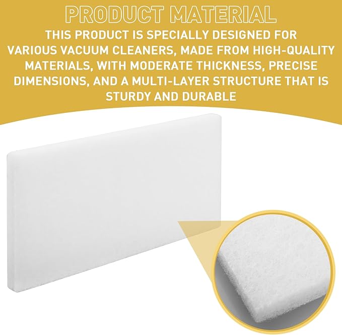 Vacuum Filter for Hoover WindTunnel Bagless, Upright, Widepath, Empower, Foldaway, PowerMax Vacuum Cleaners, compatible with EnviroCare Premium Replacement 3-Layer Ultimate Vacuum Filter - 4 Pack