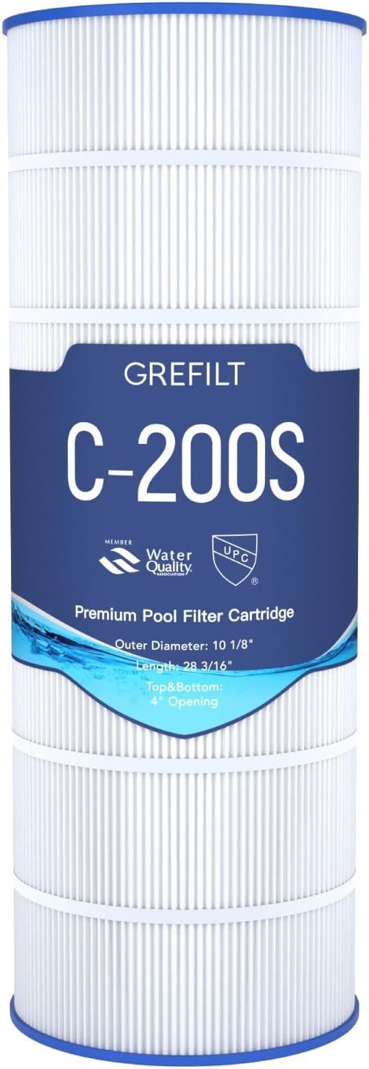 C200S Pool Filter Cartridge, Compatible with Hayward CS200E, CX200XRE, Replaces Pleatco PA200S, Ultral-D5, 200 sq. ft