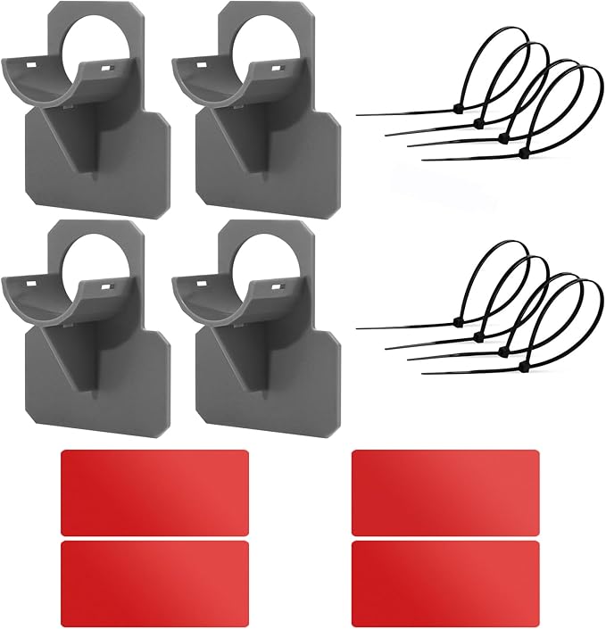 Holders for Above Ground Pool Hoses, Swimming Pool Hose Holders for Keeping Hoses Fixed, Pool Filter Hose Holders 4 Pcs (Gray)