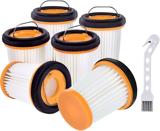 6 Pack WV201 Filter Replacement for Shark Wandvac ION W1 S87 Cordless Handheld Vacuum, Compatible with WV200, WV201, WV205, WV220, WV201BK, Compare to Part # XHFWV200
