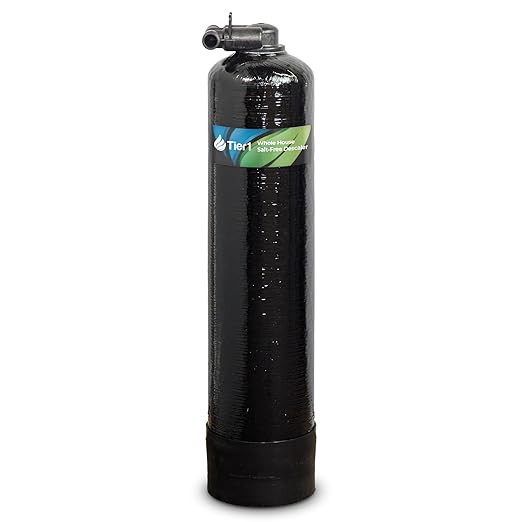 Tier1 Whole House Scale Prevention System | 900,000 Gallon TAC Conditioner | Salt-Free Descaler with Upflow Design | Hard Water Scale Control for Home Filtration