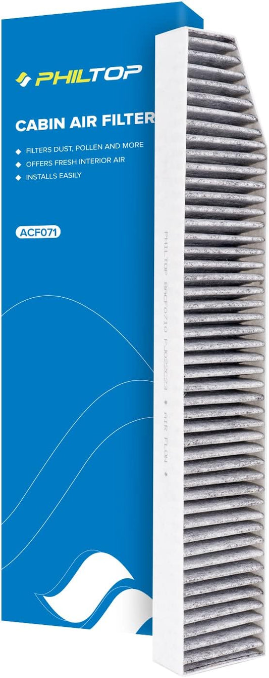 PHILTOP HEPA Cabin Air Filter w/Activated Carbon, Compatible with CF10363 Jeep Grand Cherokee 1999-2010, Carbon Filter Up Dust Pollen Odor