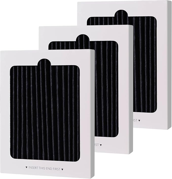 3 Pack Air Filter for Frigidaire Refrigerator PAULTRA Pure Air Ultra, EAFCBF Air Filter Compatible with Electrolux, Reduce Odors with Activated Carbon Filter, Part 242061001, 242047801, 242047804