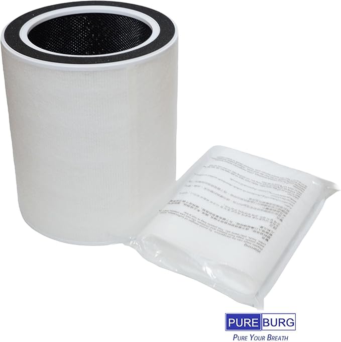 PUREBURG Replacement Filter Compatible with ‌Dreame Pet Air Purifier AP10, H13 True HEPA Activated Carbon 2-in-1 & Pet-Hair Pre-Filter For Air Clean Dust Odor