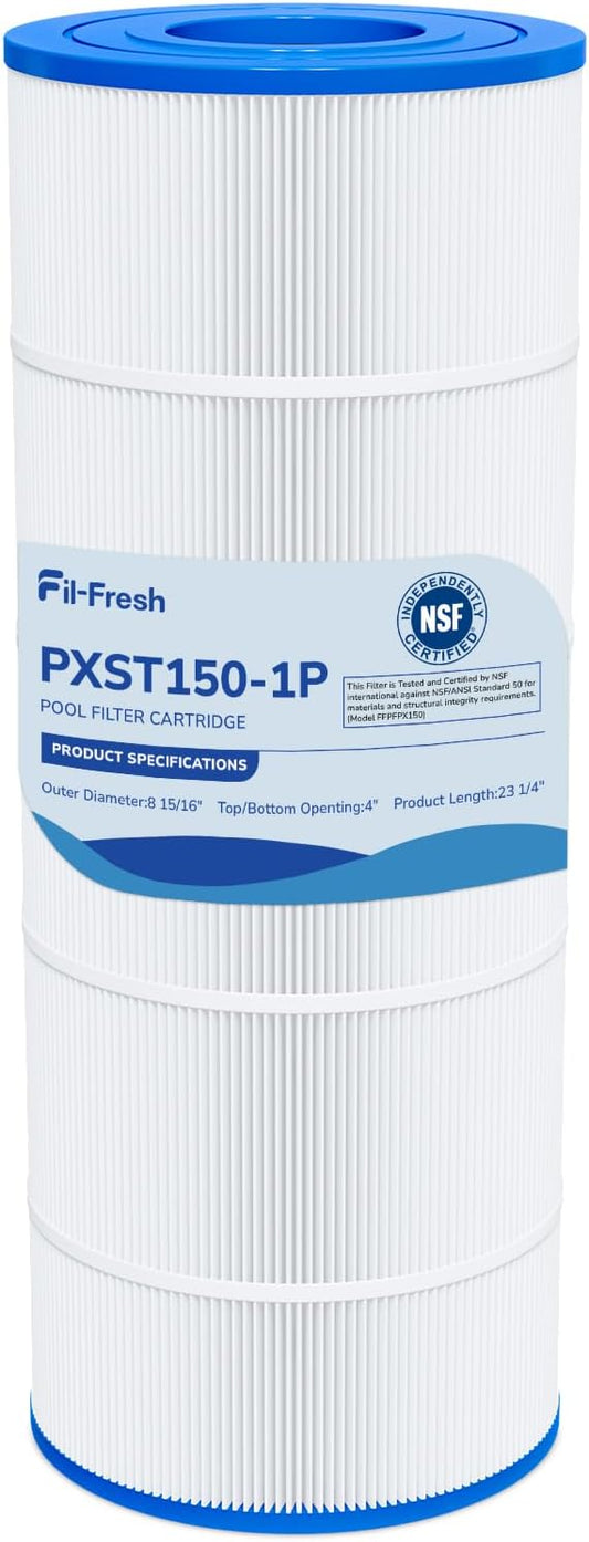 Fil-fresh PXST150 Pool Filter Cartridges Compatible with Hayward XStream CC1500, Replacement for Hayward CCX1500RE, Pleatco PXST150, Unicel C-8316, 150 sq.ft