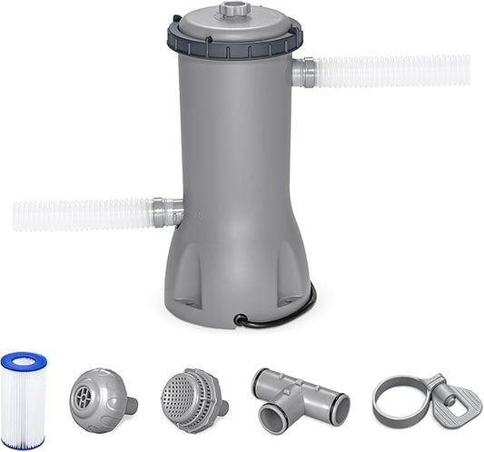 Bestway 1,000 GPH Filter Pump for Above Ground Swimming Pool with Type III-A/C Cartridge