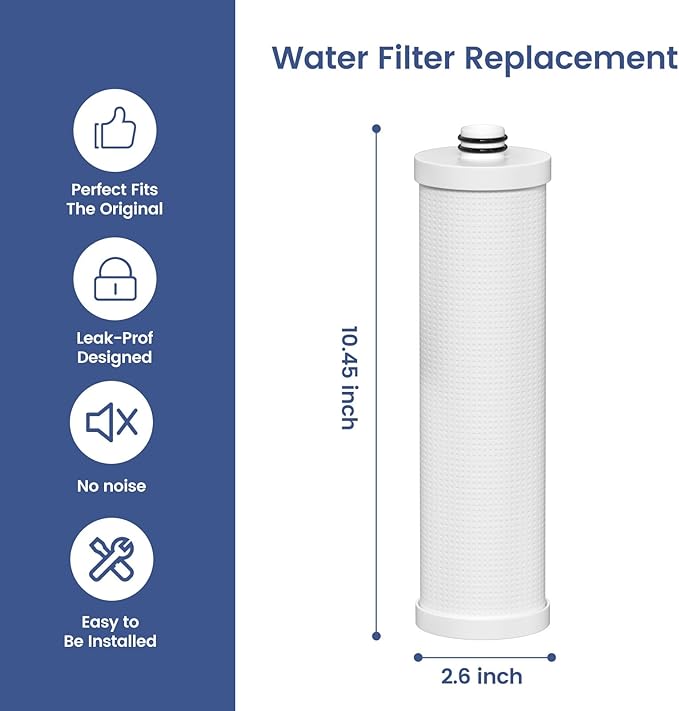 FZ-2 Replacement Filter Cartridge Compatible with Frizzlife MP99, MK99, MS99 Water Filter & MV99 RV Filter, 2 Packs