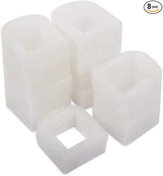 Cat Water Fountain Filter Compatible with Petsafe Water Fountain, for Drinkwell Pet Fountain Filters, Replacement Foam Filters for 360 Pet Fountain Seaside Pagoda 1/2 Gallon Fountains 8PCS