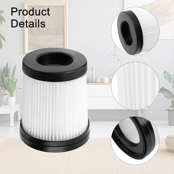 4PCS Hepa Filter For VacLife VL732, For Lubluelu 202, For Fabuletta FSV001, For Girnoor G160 & G165, For Afoddon A300, For Oraimo OSV-102, For Besswin W2 Cordless Vacuum Cleaner, Washable Reusable