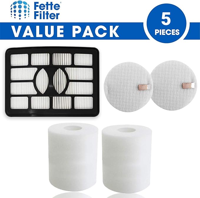 Fette Filter - Vacuum Filter Set Compatible with Shark Rotator Professional Lift-away NV500, NV501, NV502, NV505, NV510, NV552, UV560. Compare to # XHF500 & XFF500. (1 Hepa 2 Foam)