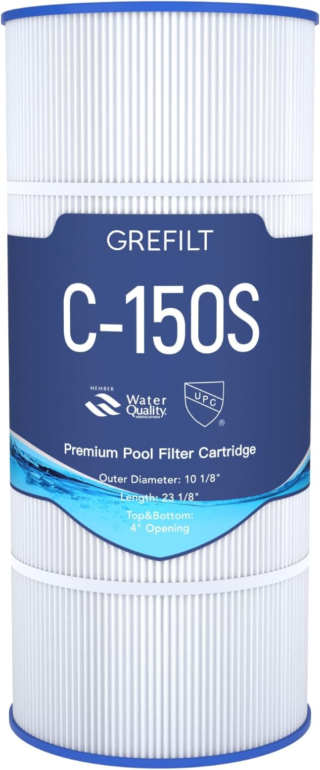 C150S Pool Filter Cartridge, Compatible with Hayward CX150XRE, Hayward SwimClear C150S, Replaces Pleatco PA150S, Ultral-D4, 150 sq.ft