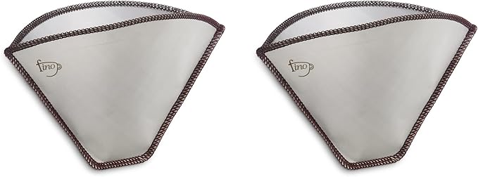 Fino Flexible Mesh Reusable Coffee Filter, Number 4-Size, Brews 8 to 12-Servings, Set of 2