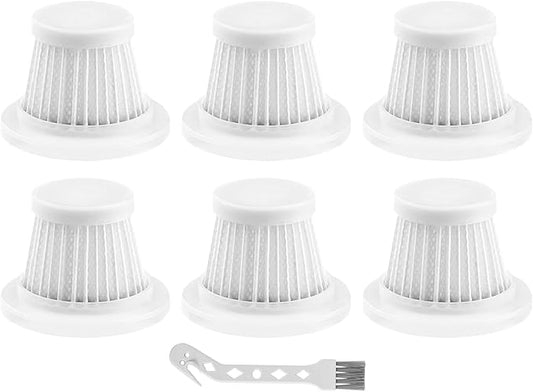 6Pcs HEPA Filter Replacement Vacuum Cleaner Filter Compatible with Compact Cordless Vacuum Cleaner