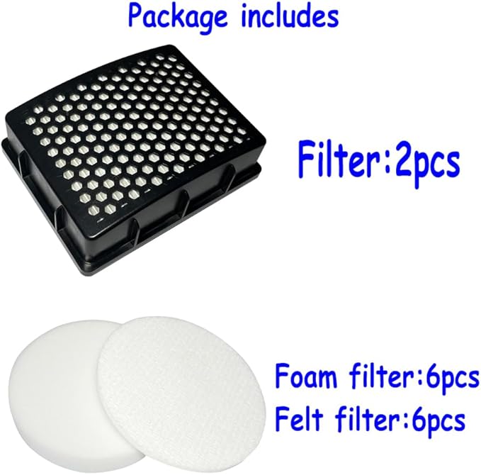 Replacement Filter Compatible with Kenmore K4010 DU2015 DU2012 Bagless Upright Vacuum Cleaner Replacement Parts 6 Foam Filters,6 Felt Filters,2 Hepa Filters
