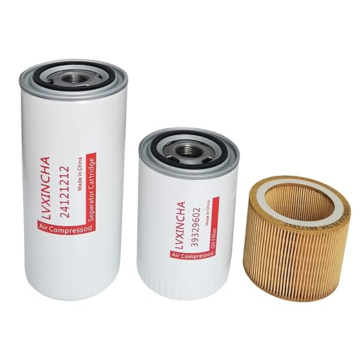 Oil Separator 24121212 Oil Filter 39329602 Air Filter 88171913 Filter Kit Compatible Air Compressor LVXINCHA Filter Replacement Part