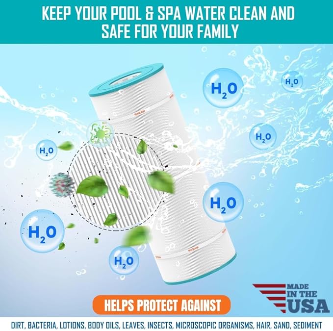 Hurricane Filters - HF7656-01P Platinum Purple Pool Filter Cartridge - Replacement for Pleatco PA50, Unicel C-7656, Filbur FC-1240, Hayward Star-Clear C500, Hayward C550, Pentair Purex CF-50